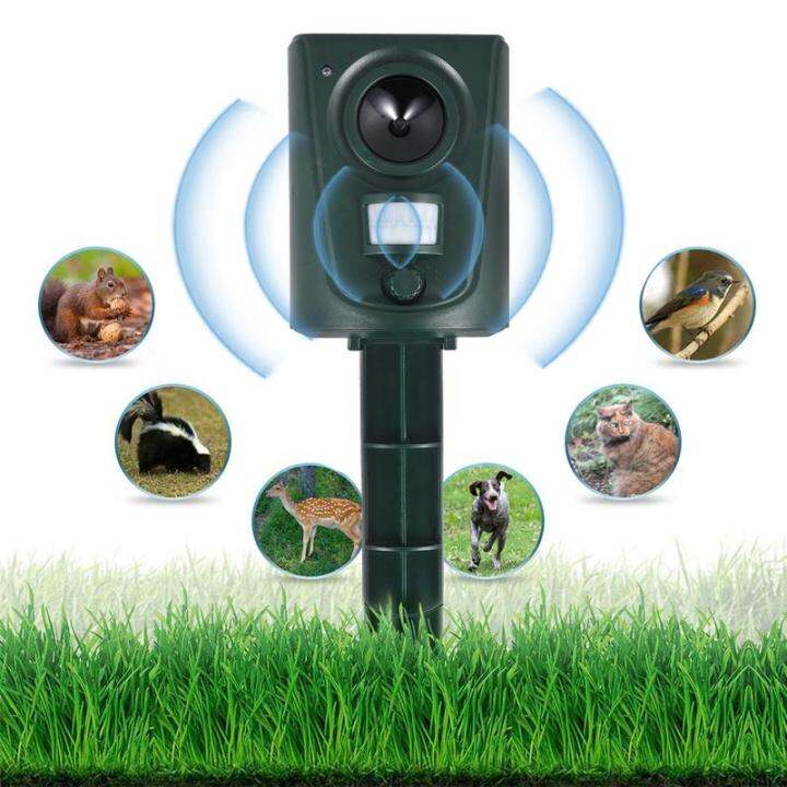 Ultrasonic Cat Repellent Outdoor Gardens Fox Pest Animal Repeller