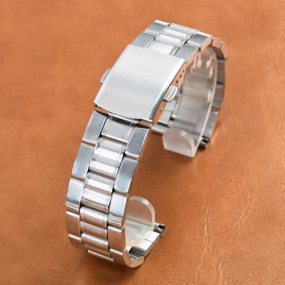 （A creative）12/14/16/18/20/22มม. สแตนเลสสายนาฬิกาข้อมือสร้อยข้อมือเงินโลหะสายนาฬิกาข้อมือสำหรับผู้ชายผู้หญิงที่มีหมุดและเครื่องมือ