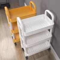 Mobile trolley rack floor-to-ceiling kitchen bathroom bathroom snack storage multi-layer bedroom bedside storage rack