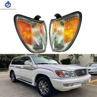 Front Side Bumper Car Light Shell Turn Signal Lights Indicator Corner Light for Lexus LX470 1998-2007 Without Bulbs