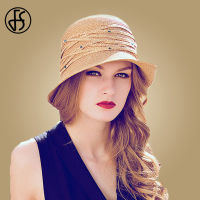 FS Foldable Sun Hat Wide Brim Hat Women Beach Ladies Straw Hats Fashion Visor Caps Sombrero Playa Mujer