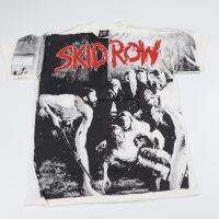 เสื้อวงSkid Row ลายโอเวอร์ปริ้น ตะเข็บเดี่ยวบนล่าง สไตล์วินเทจ สกรีนทั้งตัว ผ้านอก เสื้อOVP เสื้อโอเวอร์ไซส์ เสื้อวงดนตรีต่างประเทศ