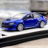 โมเดลรถแรลลี่ซูบารุ WRX STI หล่อขึ้นรูป1/64ของขวัญประดับแบบจำลองรถจากโลหะอัลลอยด์ของเล่น