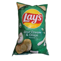 Lays Sour Cream &amp; Onion Lays Potato Chips 184g ขนม มันฝรั่ง ขนมกินเล่น มันฝรั่งทอด มันฝรั่งอบกรอบ ขนมขบเคี้ยว