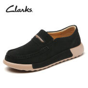 Clarks_ Giày Nữ Đế Dày Cỡ Lớn Giày Đơn Muffin Giản Dị Cao Giày Lười Da Lộn