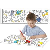กระดาษวาดรูปม้วนสำหรับเด็กม้วนกระดาษสีสำหรับเด็กวาดกันน้ำเลื่อนระบายสีกระดาษวาดภาพ DIY Painting