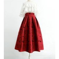 【CC】✘  2022 Hepburn Y2k Floral High-waisted A-line Pleated Skirt