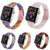 สายเรซินสำหรับสายคาด Apple Watch 44 40 42 38มม. ห่วงใส Correa สายนาฬิกาสำหรับ Iwatch 6 Se Series 5 4 3 2 Fran-18SJ twzhvj