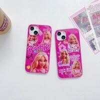 -MLC.77- เคสสกรีนลายบาร์บี้น่ารัก TPUนิ่ม กันกระแทก สีชมพูหวาน สำหรับ11 12 14Max 13Pro 14Plus  7 Plus X XR ทุกรุ่น #407