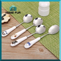 Home Fur Coffee Spoon ช้อนสแตนเลสแท้ ช้อนชงชากาแฟ ช้อนจิ๋ว ช้อนลายการ์ตูน ช้อนเล็ก ช้อนของหวาน ช้อนชงกาแฟสแตนเลส ช้อนมินิมอล ช้อนเด็กอ่อน