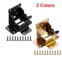 2/4pcs 90 Degree Self-Locking Folding Hinge Table Legs Chair Extension Rack Bracket with Screws Folding Feet Hinges Hardware