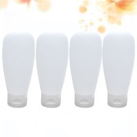 4 Pcs Makeup Travel Containers Plastic Bottle Sanitizing Gel Dispensers Bottling Sub White