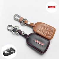 ซองหนังแท้ ใส่กุญแจรีโมทรถยนต์ รุ่นโลโก้เหล็ก New! Isuzu MU-X  V-Cross 2020-2023 Smart Key