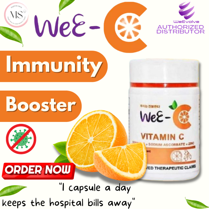 Muffin Skin WeeC vitamin C Sodium Ascorbate+ Rosehip+ Zinc by WeEvolve products 30 powerful