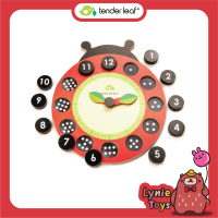 Tender Leaf Toys ของเล่นไม้ ของเล่นเสริมพัฒนาการ นาฬิกาเต่าทอง Ladybug Teaching Clock