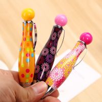 2pcs Creative Stationery Fat Spotted Bowling Ballpoint Pen Mini Pen Retractable Pen Cute Ball Pen Pens