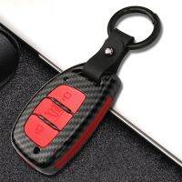 ◇ Durable ABS PC Carbon Fiber Silica Gel Car Key protection Case cover For Hyundai Creta I10 I20Tucson Elantra Santa Fe 3 Button