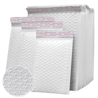 White Pearlescent Film Bubble Bags Self-sealing Foam Padded Envelope Storager Shipping Packages Mailing Bag Packaging Parcel Bag Food Storage  Dispens