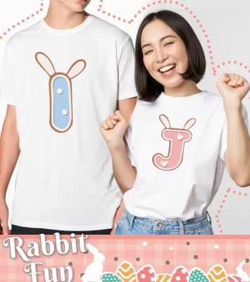 เสื้อยืดลาย อักษร I และ J Rabbit ผ้า Tk บางเบา สวมใส่ สบาย ไม่ยืด ไม่ย้วย สีสันสดใส