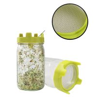 Plastic Sprouting Lid with Stainless Steel Screen Mesh Cover Cap for 86mm Wide Mouth Mason Sprout Jars Germination Strainer Spro