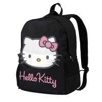 กระเป๋าแบ็คแพ็คมีลวดลายพิมพ์ลาย3D Sanrio Hello Kitty กระเป๋านักเรียนกระเป๋านักเรียน Tas Sekolah Laptop โรงเรียนน้ำหนักเบาและใช้งานได้หลากหลายกระเป๋านักเรียนกระเป๋าโรงเรียนกลางแจ้งสำหรับเด็กหญิงและเด็กชาย