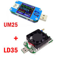 【SALE】 amhxus UM25C UM25สำหรับแอป USB 2.0 Type-C LCD โวลต์มิเตอร์แอมมิเตอร์แรงดันไฟฟ้าปัจจุบันมิเตอร์วัดค่า35W Ld35โหลด Hd35