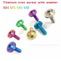 1 buah M4 M5 M6 M8 TC4 Gr5 soket torx titanium sekrup kepala tombol flensa dengan baut kerah