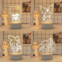 ✙ Sanrio Hello Kitty Kuromi My Melody Cinnamorroll 3D Creative Cartoon Bedside LED Lamp Activity Customized Table Lamp Lighting