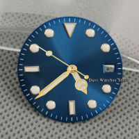 28.5mm Sterile Blue Watch Dial + Watch Hands Luminous fit ETA 2836 2824 NH35 Miyota 8215 821A，DG2813 3804 Movement Watch Parts