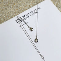 Drop necklace (สลักอักษรฟรี FREE Alphabet Engrave)