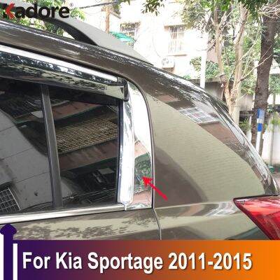 สำหรับ Kia Sportage 2015 2014 2013 2012 2011เสาโครเมียม C ด้านหลังสามเหลี่ยมหน้าต่างตกแต่งปกเครื่องตกแต่งหน้าต่างตกแต่งด้านข้าง