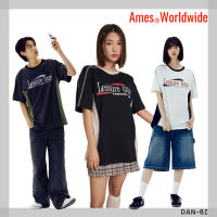 ➮[AMES-WORLDWIDE] Leisure TIME TEE 6COLOR 3SIZE เสื้อแขนสั้น สินค้าเกาหลี ของแท้ 100