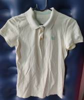 เสื้อโปโล Giordano polo สีเขียวอ่อน สำหรับเด็ก 8-12 ปี มือสอง