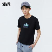 Semir เสื้อยืดแขนสั้นสำหรับผู้ชาย,เสื้อยืดคอกลมผ้าฝ้ายเรียบง่ายใส่ได้ทุกวันเสื้อลำลอง