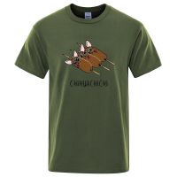 Chihuachichi Bbq Skewers Mens Cotton Comfortable Tshirt Loose Clothing Pattern Men Gildan