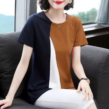 Korean Clothes Rainbow Striped Short T-shirt Women Summer Harajuku Casual  Plus Size Loose Crop Top T Shirts Tops Female Tee