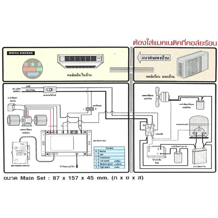 รูมคอลโทรล-รีโมทแอร์แบบไร้สาย-กดหน้าเครือง-digital-2in1-รุ่น-max1-wireless-เทอโมสตัค-ควบคุมแอร์-ทุกยี่ห้อ