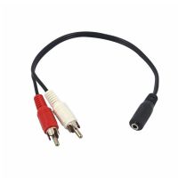 1Pcs 3.5mm RCA Female Connector Jack Stereo Cable Y Plug To 2 RCA Male Adapter 3.5 Audio Aux Socket Connector To Headphone Music Cables