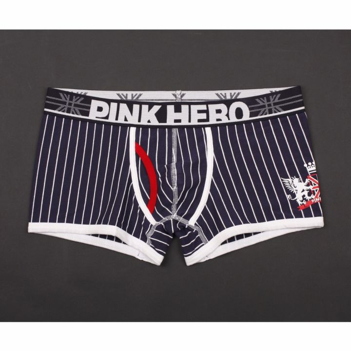 4pcslot-hot-salepink-heroes-fashion-classic-striped-men-underwear-male-panties-cotton-men-boxer-shorts-comfortable