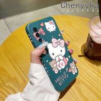 Chenyyka เคสสำหรับ Vivo V23E 5G Y75น่ารักลาย Hello Kitty บางดีไซน์ใหม่เคสโทรศัพท์ป้องกันขอบสี่เหลี่ยมเคสนิ่มเคสปลอกซิลิโคนกันกระแทก