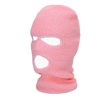 Full ผ้าคลุมหน้าหน้ากากสกีหมวก3หลุม Balaclava Windproof หมวกถัก Bonnet ฤดูหนาวอบอุ่นใส่ได้ทั้งชายและหญิงหมวก