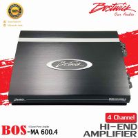 ?คุ้มราคา?BOSTWICK รุ่น BOS-MA600.4 เพาเวอร์แอมป์ 4 Ch Class AB 600 WATTS ของแท้ ขับลำโพงคู่หน้า-หลังรถยนต์