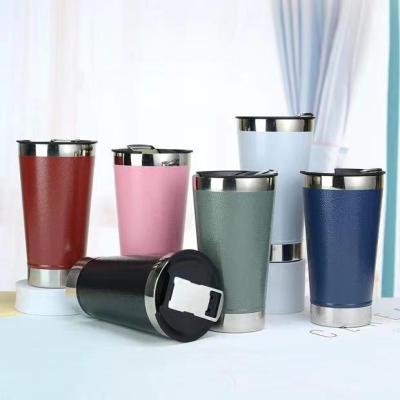 ۩✜▽  Cross-border new 304 stainless steel car mug double-layer insulation with bottle opener beer coffee set