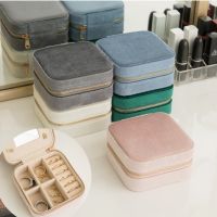 Plush Velvet Jewelry Box Necklace Ring Earrings Storage Mini Jewelry Case Travel Portable Jewelry Organizer For Women Girls