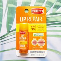 ลิปรีแพร์ ผสมกันแดด Lip Repair Lip Protectant Sunscreen SPF 35, 4.2 g (OKeeffes®) ลิปบาล์ม ลิปกันแดด