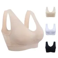 LiaoTai ผู้หญิงโยคะกันกระแทก Hollow ชุดชั้นในไร้สาย Bra Vest-Type กีฬาสุภาพสตรีตาข่าย Vent Hole ผู้หญิงอุปกรณ์เสริม Breathable