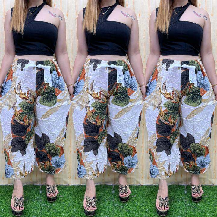 KOREAN LONG SQUAREPANTS HIGH QUALITY KOREAN CHALLIS FABRIC FIT MEDUIM