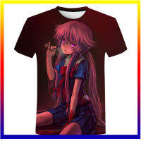 ใหม่ Mirai Nikki เสื้อยืด Anime อนาคตไดอารี่พิมพ์ 3D Street Wear ผู้ชายแฟชั่นผู้หญิงบวกขนาดเสื้อเด็กเสื้อยืดเสื้อผ้าด้านบน XS-5XL