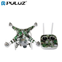 PULUZ จีนรูปแบบ4Dเลียนแบบคาร์บอนไฟเบอร์PVCกันน้ำชุดสติกเกอร์สำหรับDJI Phantom 3 Quadcopterและรีโมทคอนโทรลและ