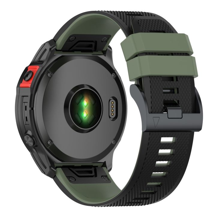 สำหรับ-garmin-fenix-7วงสองนาฬิกาซิลิโคนสี-สีขาวสีดำ-ขายเอง